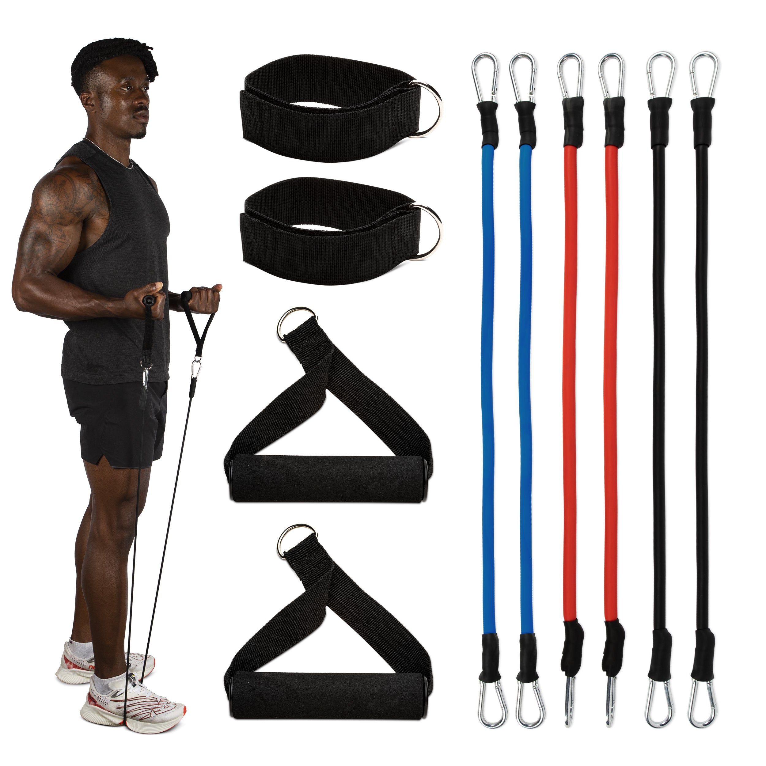 Fitness Resistance Bands Complete Set shops